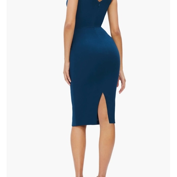 Dress the Population Anita Navy Blue Midi Dress. NWT - Picture 2 of 4